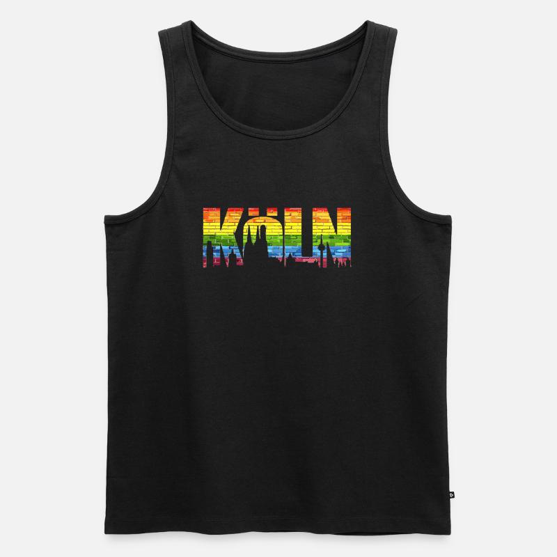 LGBT Köln Pride - Männer Premium Bio Tank Top - Schwarz