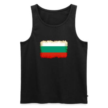 Bulgarien - Männer Premium Bio Tank Top - Schwarz - Vorne - AI Model Male 178 light (178cm)