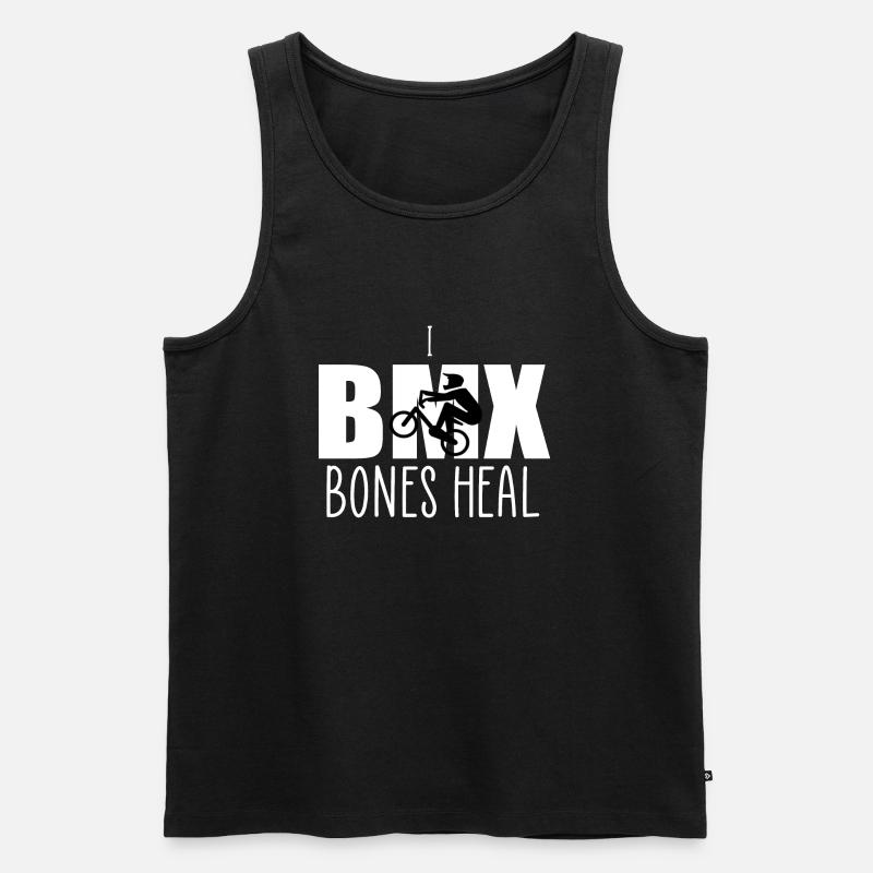 Knochen heilen bmx - Männer Premium Bio Tank Top - Schwarz