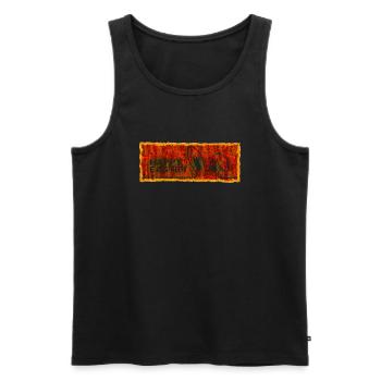 Happy Easter with Easter - Men's Premium Organic Tank Top - black - Front - Michal (187cm)