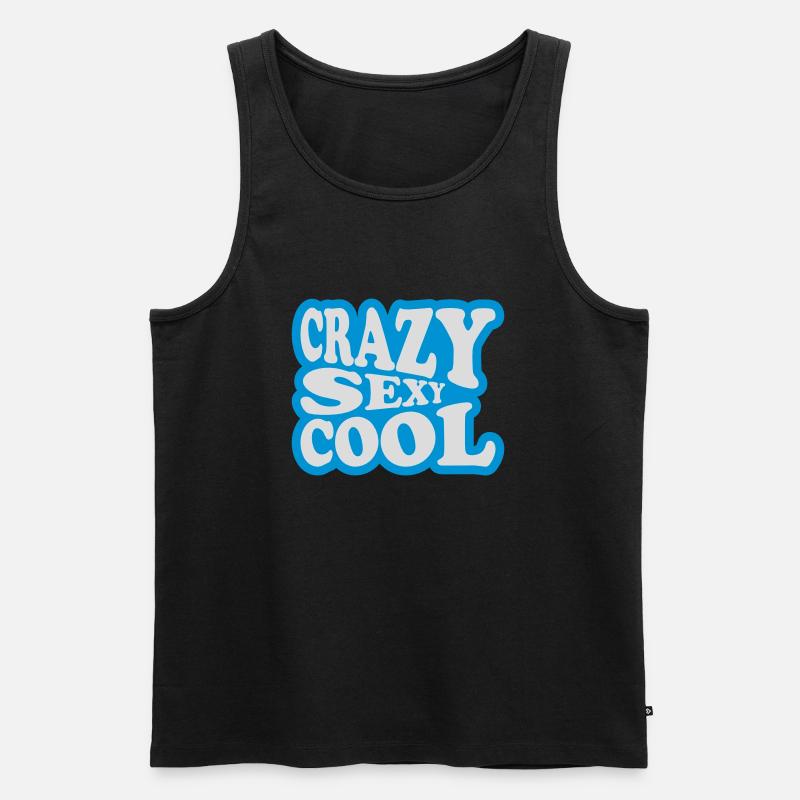 crazy sexy cool Design - Männer Premium Bio Tank Top - Schwarz
