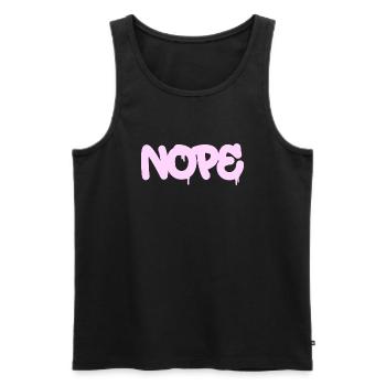 Nope - Just say no! - Men's Premium Organic Tank Top - black - Front - AI Model Male 178 light (178cm)