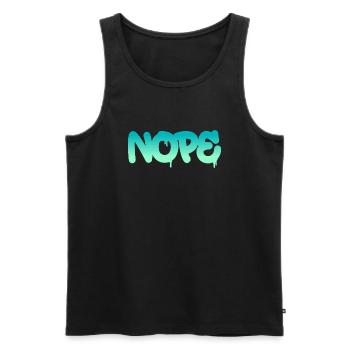Nope - Just say no! - Men's Premium Organic Tank Top - black - Front - AI Model Male 178 light (178cm)
