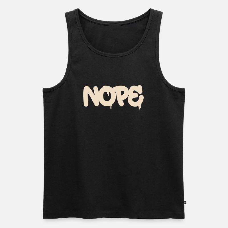 Nope - Einfach mal Nein sagen! - Männer Premium Bio Tank Top - Schwarz