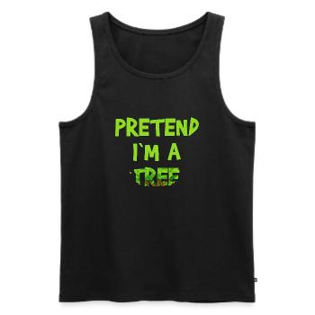 Pretend IN A TREE, Halloween Costume October Gift - Men's Premium Organic Tank Top - black - Front - Michal (187cm)