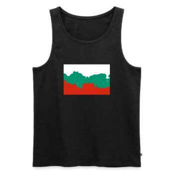 Bulgarien - Männer Premium Bio Tank Top - Schwarz - Vorne - AI Model Male 178 light (178cm)