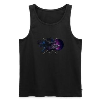 Space Raven - Männer Premium Bio Tank Top - Schwarz - Vorne - Michal (187cm)