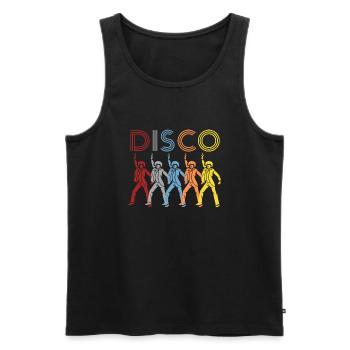 Discothèque - Débardeur bio Premium Homme - noir - Devant - AI Model Male 178 light (178cm)