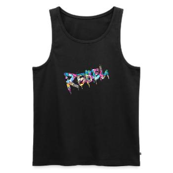 Rebel Rebels Drôle Musique Rétro Hip Hop Rocknroll - Débardeur bio Premium Homme - noir - Devant - Michal (187cm)