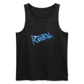 Rebel Rebels Lustige Retro Musik Hip Hop Rocknroll - Männer Premium Bio Tank Top - Schwarz - Vorne - Michal (187cm)