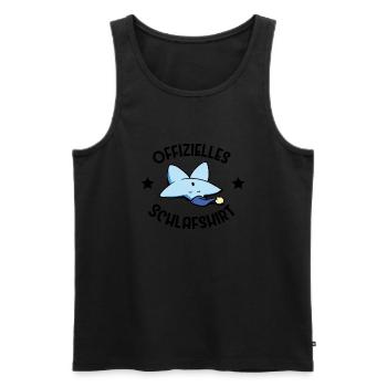 Schlafshirt - Männer Premium Bio Tank Top - Schwarz - Vorne - Michal (187cm)