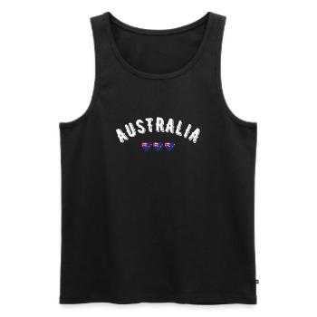 Australia - Débardeur bio Premium Homme - noir - Devant - Michal (187cm)