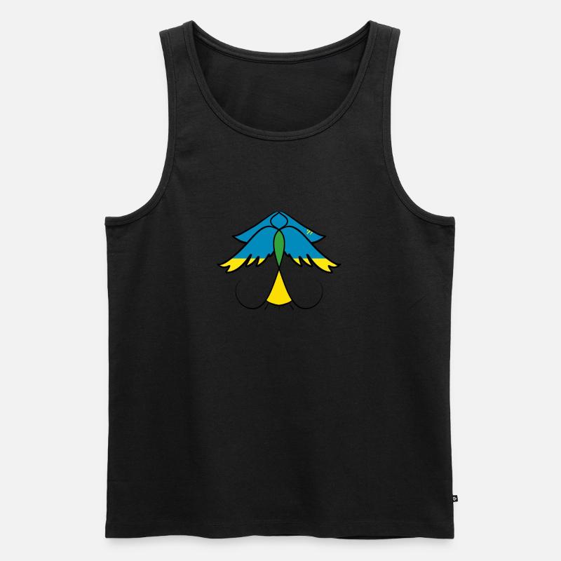 Engel der Vergebung - Männer Premium Bio Tank Top - Schwarz