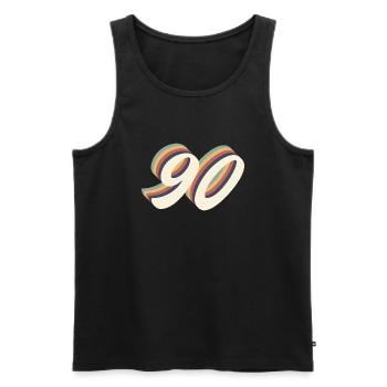 90th anniversary vintage - Men's Premium Organic Tank Top - black - Front - AI Model Male 178 light (178cm)