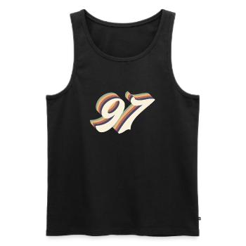 97th anniversary vintage - Men's Premium Organic Tank Top - black - Front - Michal (187cm)