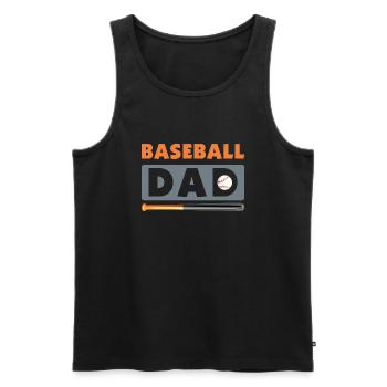 Papa de baseball - Débardeur bio Premium Homme - noir - Devant - AI Model Male 178 light (178cm)