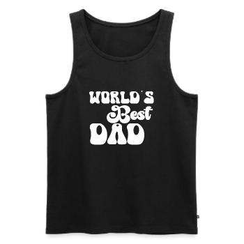 Messieurs meilleur papa du monde Suger de la fête des pères - Débardeur bio Premium Homme - noir - Devant - AI Model Male 178 light (178cm)
