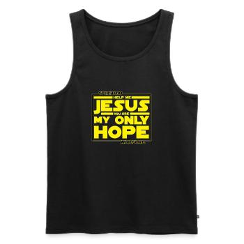 Jesus you are my only Hope - Men's Premium Organic Tank Top - black - Front - Michal (187cm)