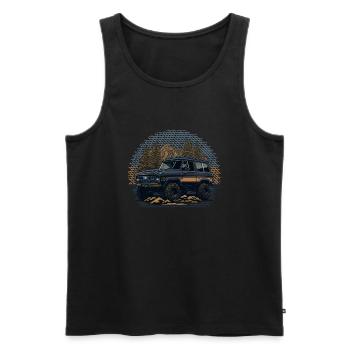 offroad suv off-road vehicle 4x4 5000 - DIGITAL - Men's Premium Organic Tank Top - black - Front - AI Model Male 178 light (178cm)