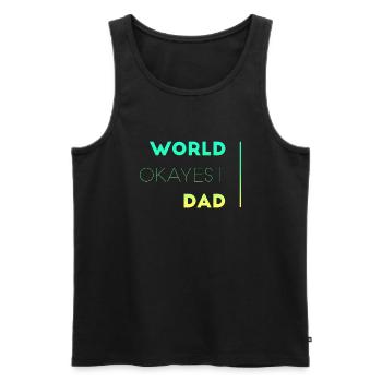 Fête des pères la plus drôle de papa du monde - Débardeur bio Premium Homme - noir - Devant - Michal (187cm)