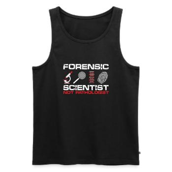 Forensic Scientist, Not Pathologist | Forensic - Männer Premium Bio Tank Top - Schwarz - Vorne - AI Model Male 178 light (178cm)