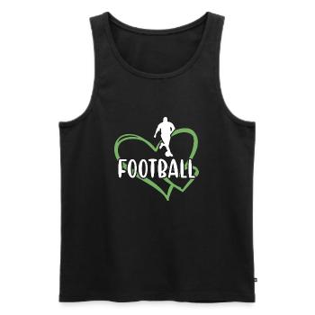 Sport Coeur Football - Débardeur bio Premium Homme - noir - Devant - Michal (187cm)