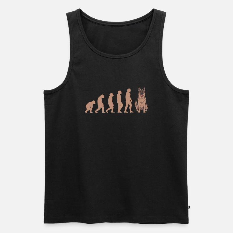 Evolution German Shepherd - Men's Premium Organic Tank Top - black