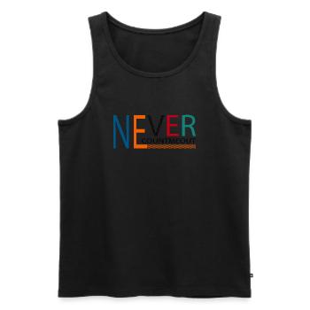 Zählen Sie NIEMALS - Männer Premium Bio Tank Top - Schwarz - Vorne - Michal (187cm)