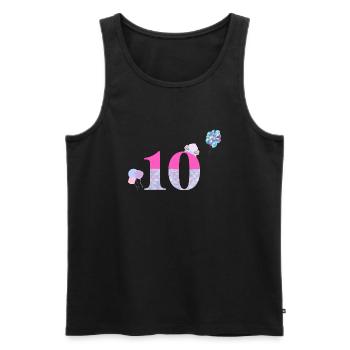 10e anniversaire sirène - Débardeur bio Premium Homme - noir - Devant - AI Model Male 178 light (178cm)