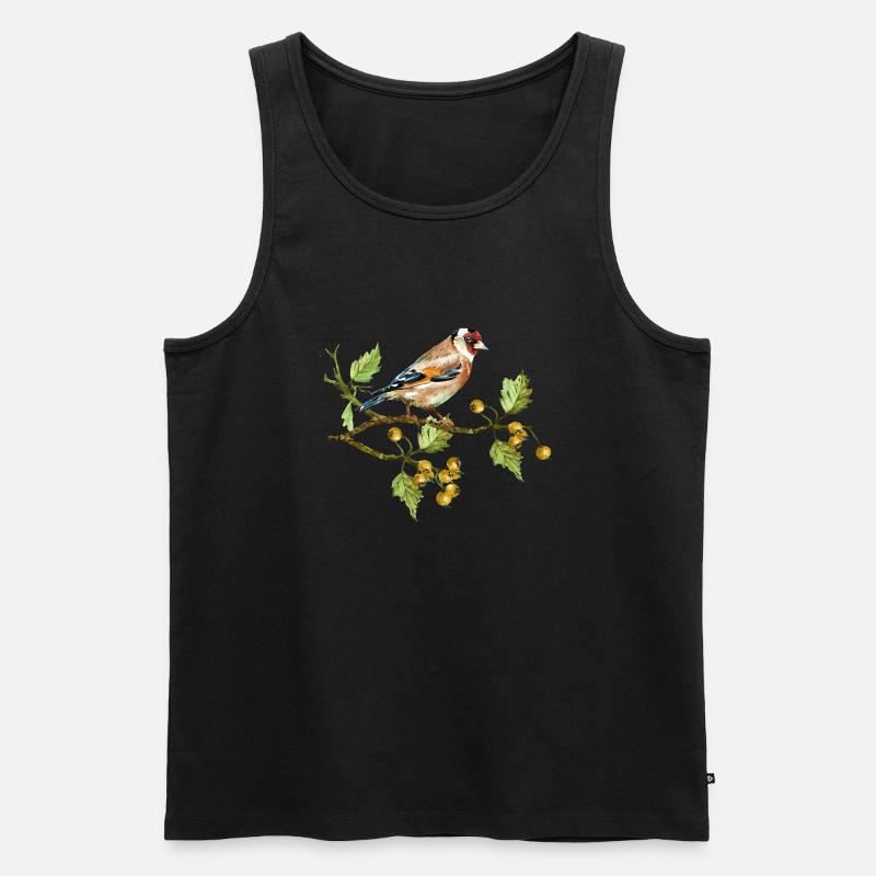 Vogel - Männer Premium Bio Tank Top - Schwarz