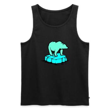 polar bear - Men's Premium Organic Tank Top - black - Front - AI Model Male 178 light (178cm)