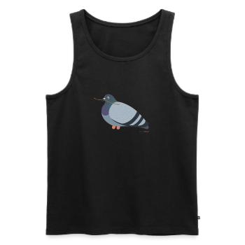 Taube mit einem Ast im Schnabel - Männer Premium Bio Tank Top - Schwarz - Vorne - AI Model Male 178 light (178cm)