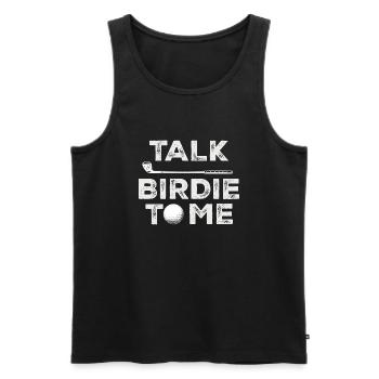 Sprich Birdie mit mir - Lustiger Golfspieler Wortspiel-Golfer - Männer Premium Bio Tank Top - Schwarz - Vorne - AI Model Male 178 light (178cm)