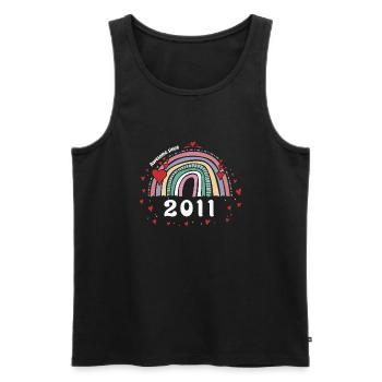 Awesome 2011 - 12. Geburtstag mit süßem Jahrgang - Männer Premium Bio Tank Top - Schwarz - Vorne - Michal (187cm)