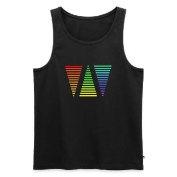 M-AX Color Volume - Men's Premium Organic Tank Top - black - Front - AI Model Male 178 light (178cm)