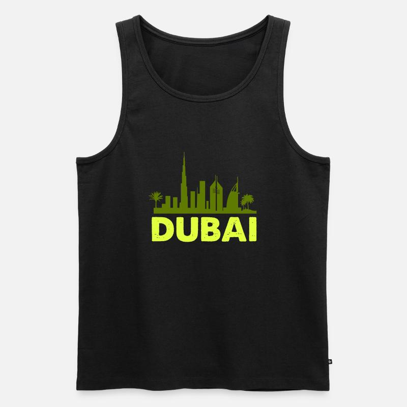 dubai skyline 02 - Männer Premium Bio Tank Top - Schwarz