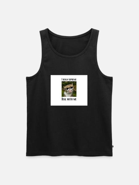 Chat rebelle - Débardeur bio Premium Homme - noir