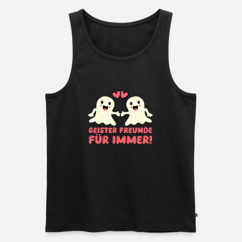 ghosts friends for ever - Männer Premium Bio Tank Top - Schwarz