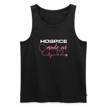 Hospice Mode On Terminal Care Nursing RN - Men's Premium Organic Tank Top - black - Front - AI Model Male 178 light (178cm)