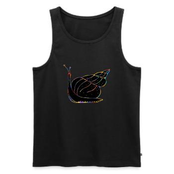 Schnecke - Männer Premium Bio Tank Top - Schwarz - Vorne - Michal (187cm)