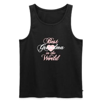 Meilleure grand-mère du monde Coeur Meilleure grand-mère du monde - Débardeur bio Premium Homme - noir - Devant - AI Model Male 178 light (178cm)