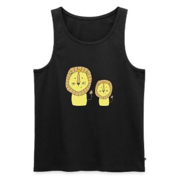 Leo father and son - Men's Premium Organic Tank Top - black - Front - Michal (187cm)