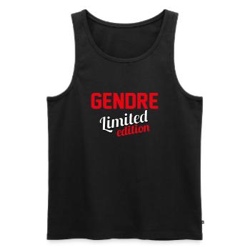 GENDRE LIMITED EDITION - Männer Premium Bio Tank Top - Schwarz - Vorne - Michal (187cm)