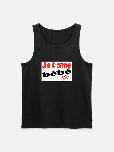 Je taime bébé - Débardeur bio Premium Homme - noir