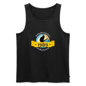 35. Geburtstag Rocking this planet since 08/1989 - Männer Premium Bio Tank Top - Schwarz - Vorne - AI Model Male 178 light (178cm)