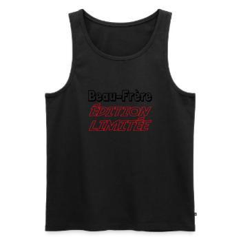 Beau-Frère édition limitée - Débardeur bio Premium Homme - noir - Devant - Michal (187cm)