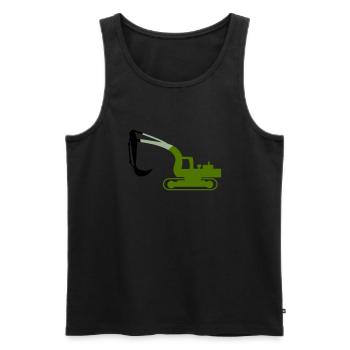 bagger - Männer Premium Bio Tank Top - Schwarz - Vorne - AI Model Male 178 light (178cm)