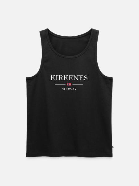 Norvège - Kirkenes blanc - Débardeur bio Premium Homme - noir