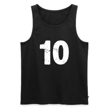 10 - Men's Premium Organic Tank Top - black - Front - Michal (187cm)