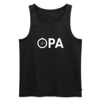 Opa Großvater Kompass Expedition Geschenkidee - Männer Premium Bio Tank Top - Schwarz - Vorne - Michal (187cm)